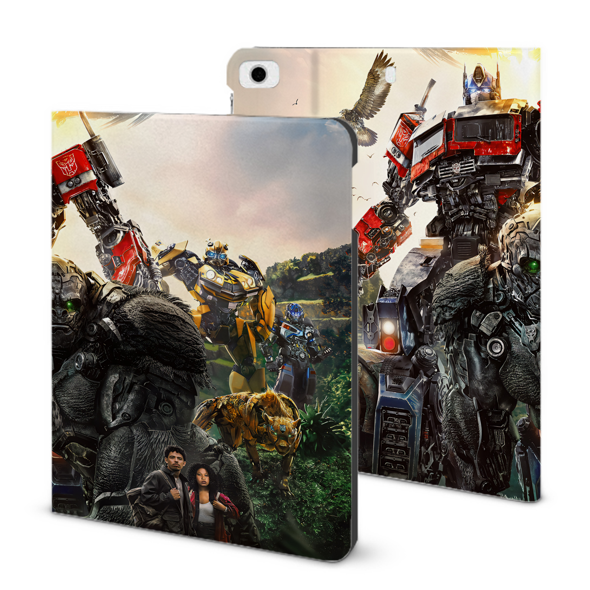 （画像用） Transformers トランスフォーマー IPad ケース ブック型 PUレザー TPU 耐衝撃 軽量 薄型 ペン収納なし 全面保護 IPad 各モデル対応